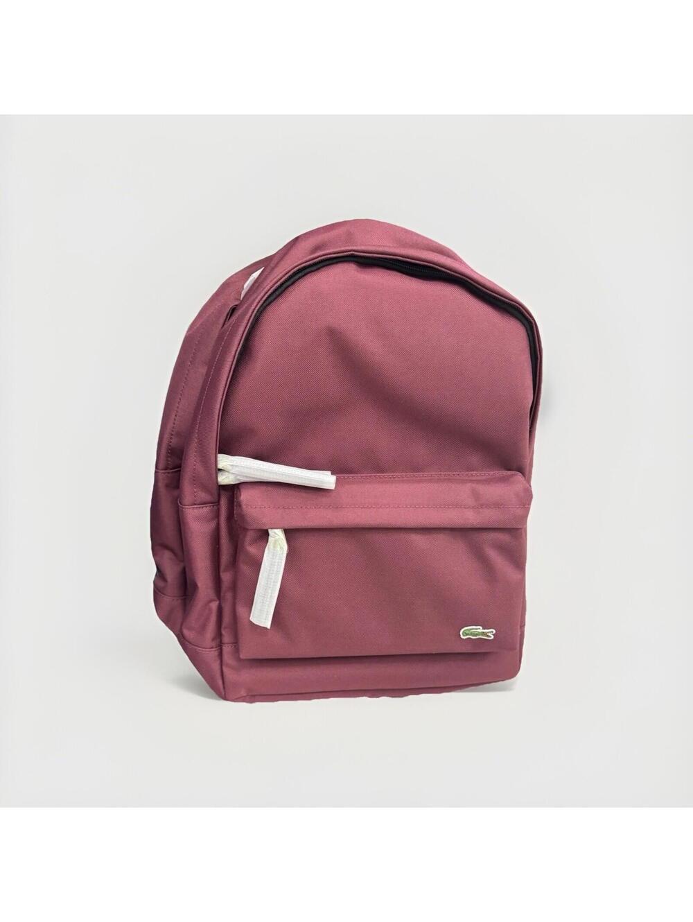 Lacoste Men's Sinpople Monogramme Backpack, “ZIN” Red, One Size NWT
